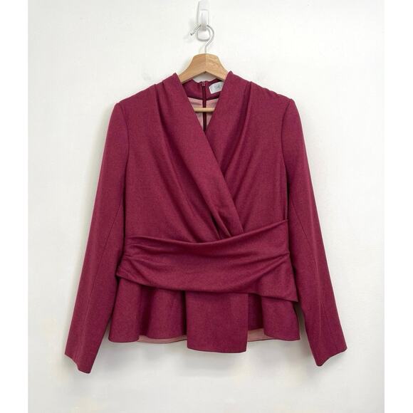 THE FOLD Belleville Tailored V-Neck Wrap Jacket Top Professional Work - Size 12 - Picture 1 of 10